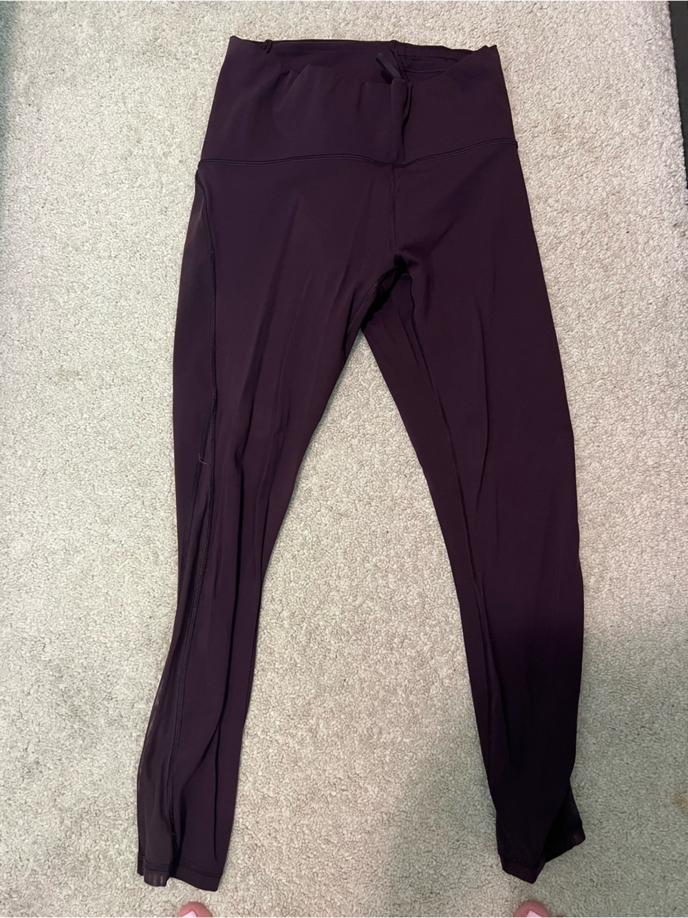 High-Waist Athletic Leggings — Deep Plum